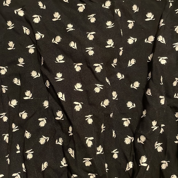 Large Black Dress with Small White Flowers - Picture 2 of 3